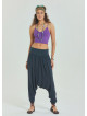 Anthracite Bohemian Shalwar with Gipe Detailed Elastic Pocket on the Leg 4481